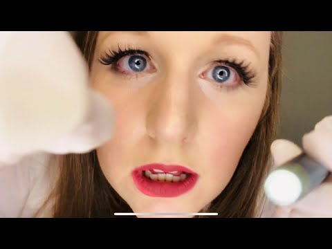 ASMR Eye Exam 👁 Roleplay | Pen Light | Gloves, | Close Up