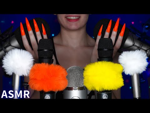 ASMR Mic Scratching - Brain Scratching with 9 Mics 🎤 & XXL ULTRA LONG ...