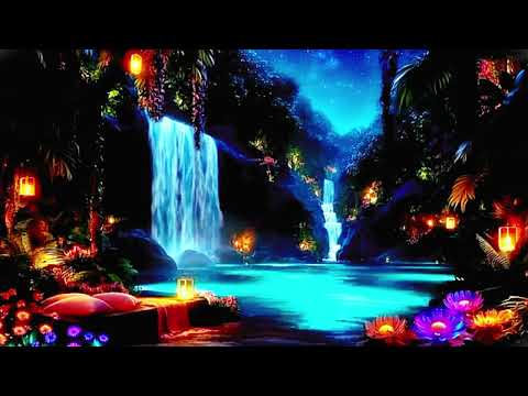 Relaxing Sounds of Smooth Jazz Sleep Music and Nature Waterfall | Relax and Sleep