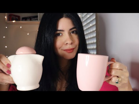 ASMR COMENDO BOLACHA E TOMANDO CHÁ