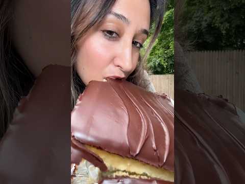 Frozen Cake out in Nature #asmr #mukbang #eating #cake #fyp