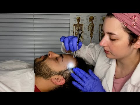 ASMR| Head and Face Medical Examination (Real Person, Soft Spoken)