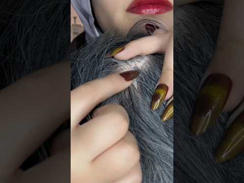 ASMR scalp scratching #asmr #relax #visualtingle #satisfying #relaxing #tingles