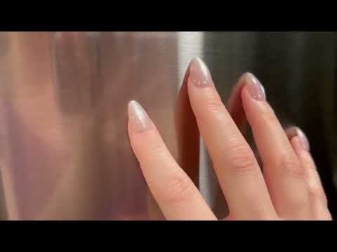 Long Nail Tapping and Scratching on Metalic Surfaces | ASMR | No Talking