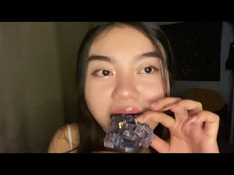 CRUNCH ASMR eating Crystal Candy (WARNING:‼️EATING SOUNDS)