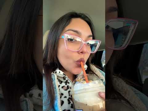 BGBY ASMR | drinking salted caramel iced coffee sounds #coffee