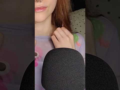 Collarbone & shirt scratching asmr 🌈 #asmr #tingles #tappingandscratching #naturalnails #collarbone