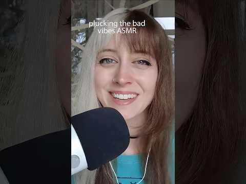 ASMR 💗 let me get those bad vibes away #asmr #relaxationsounds #asmrsounds #pluckingasmr #funnyasmr