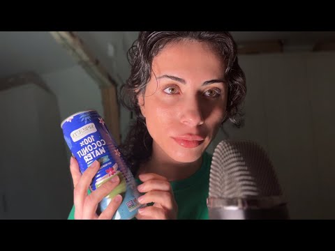 ASMR Mouth Sounds | Drinking Coconut Water & Eating Meal