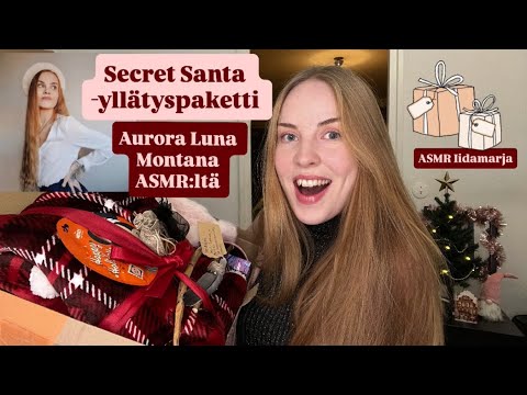 ASMR SUOMI 🎁 Secret Santa -yllätyspaketti @auroralunamontanaasmr:ltä 🎄