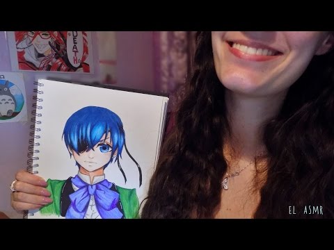 ASMR italiano♥ Intense whispering |Tapping| I miei disegni ✿