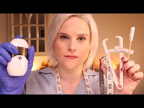 A Detailed ASMR Skin & Face Exam: Sensitivity Test, Muscle Check & Face Measuring
