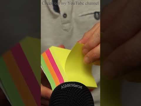 ASMR Peeling off Post-It notes #short