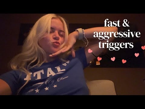 asmr | fast & aggressive lofi triggers !!!