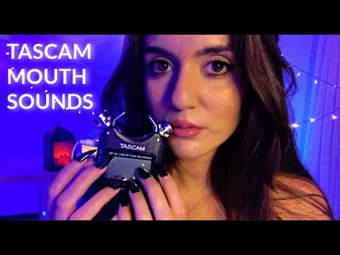 ASMR Tingly Tascam Mouth Sounds / breathy word repetition