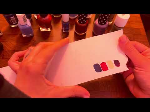 swatch nail polishes with me 🫧 ASMR