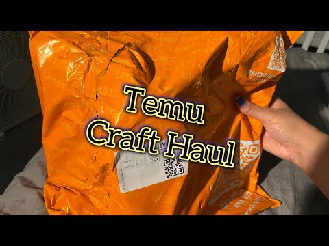 ASMR Temu Haul |Plastic Crinkle Sounds ~ Crafts Haul ~ Whispering