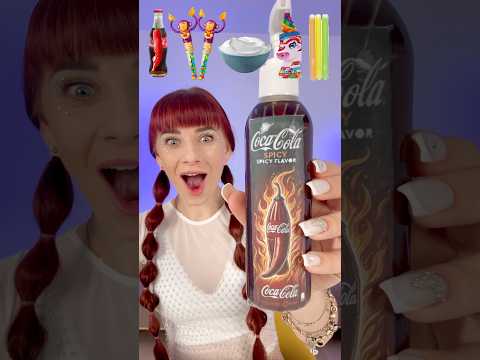 ASMR Spicy Cola Drink, Lollipops, Wax Candy #shorts