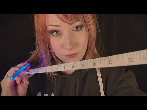 Detailed Face Inspection & Measuring [ Soft Lighting and Voice] | ASMR