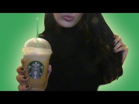 ASMR Drinking Sounds Starbucks Pumpkin 🎃Spice Fall Season Drink