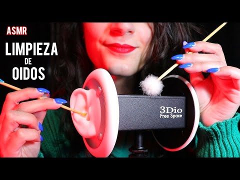 ASMR Español ♡ LIMPIEZA DE OIDOS *BINAURAL* 3Dio |Sonidos Cosquillosos|