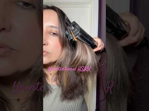Unintentionally ASMR Hair Brushing and Straightening Sounds #asmr