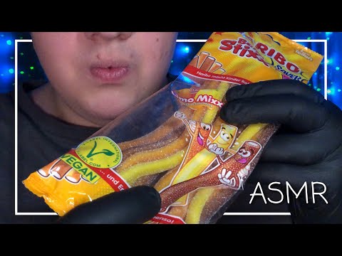 ASMR Haribo Vegan Balla Stixx Taste Test 🌱🍊 (Deutsch/German)