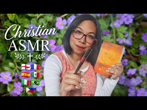 ASMR Bible Reading in Different Languages 🌿Whispered Reading Outdoors & Air Tracing for Sleep