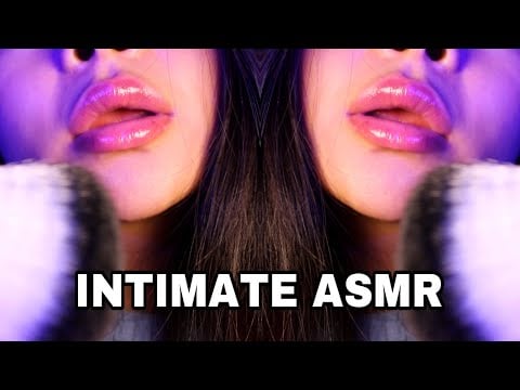 ASMR | Intimate face brushing with mouth sounds