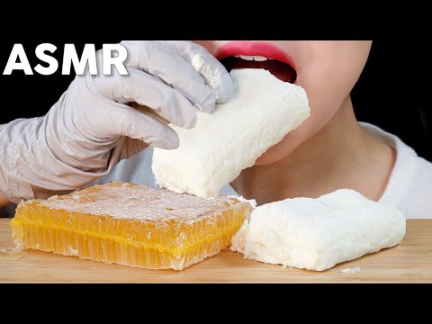 ASMR Kaymak and Honeycomb Eating Sounds | 카이막, 벌집꿀 먹방 | Clotted Cream | MINEE EATS