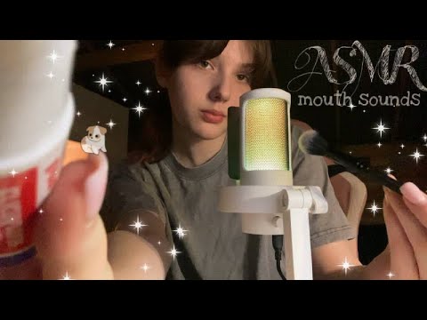 asmr быстрый: угадай слово // guess the word // неразборчивый шепот, mouth sounds + tapping!!🎀