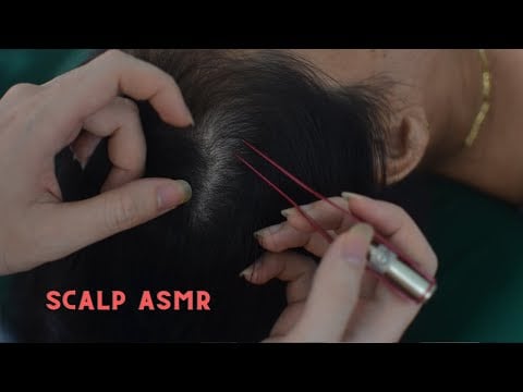 ASMR Aggressive Scalp Scratching And Hair Parting Sounds, Relaxing Hair Tingling For Headache Relief