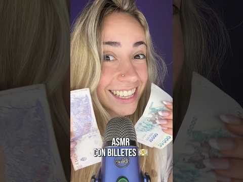 ASMR CON BILLETES💸💚 #asmr #tingles #relax #mouthwhisper #argentina