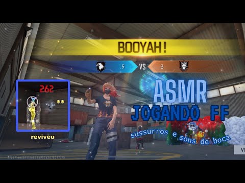 ASMR jogando FREE FIRE (gladiadores ff) – sussurros + sons de boca molhados 👄💦