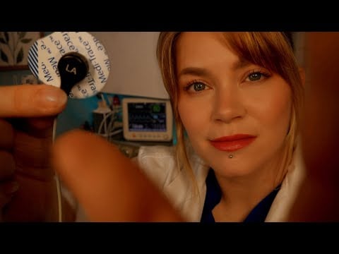 ASMR Sleep Clinic 😴 Exam, Connecting You to Monitor, Shaving Your Head, Measuring You