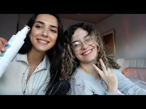 ASMR Real Person Hair & Back Play on My Friend 💖 Calming Video as Day Turns to Night| Extra Relaxing