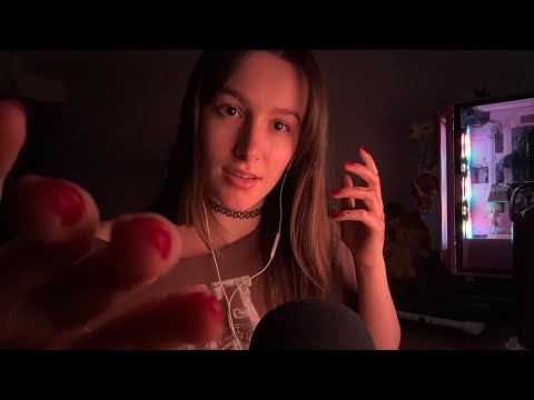 ASMR Upclose Scratching Your Face (with lens tapping and mouth sounds)