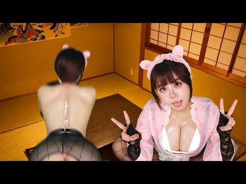 Female Ninja Captured and Punished! ASMR Asian Girl Mic Pumping & Sticky Lotion Massage