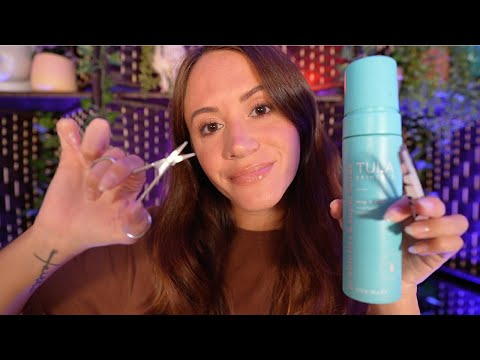 ASMR Detailed Eyebrow Treatment (plucking, trimming, shaving)