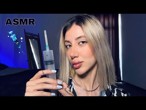 ASMR/ تزریق آب به صورتت / صدای تزریق