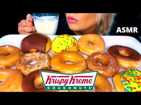 ASMR KRISPY KREME DONUTS MUKBANG 먹방 | EATING SOUNDS