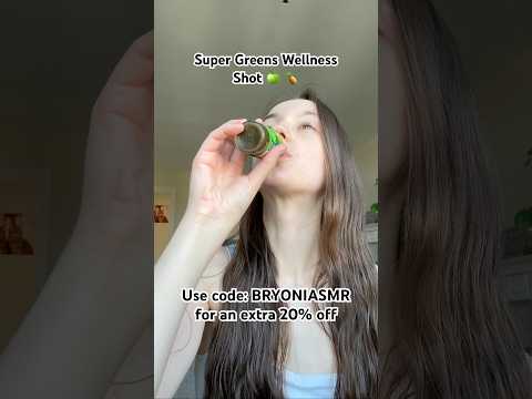 ASMR Super Greens Wellness Shot by Rheal 🍏 🍍 the best flavour!