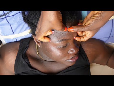 ASMR Relaxing Face Picking& Touching with Nails, Soft Whispering For Sleep😴😴