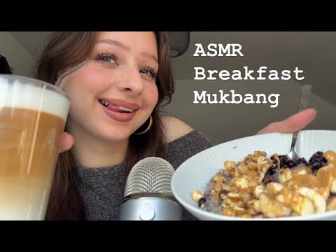 ASMR Have Breakfast With Me☕️🤎| Mouth Sounds & Whispering 