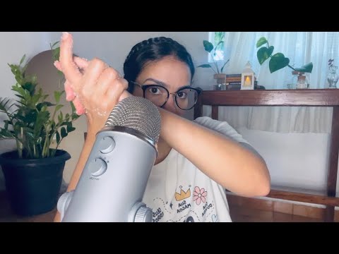 asmr sons de mãos com açúcar e sons de boca 