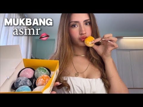 ASMR Mukbang 👄COMIENDO MOCHIS DE SABORES EXTRAÑOS 