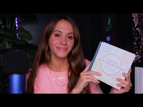 ASMR / Reading You Affirmations For Happiness (whispering, tapping, page turning)