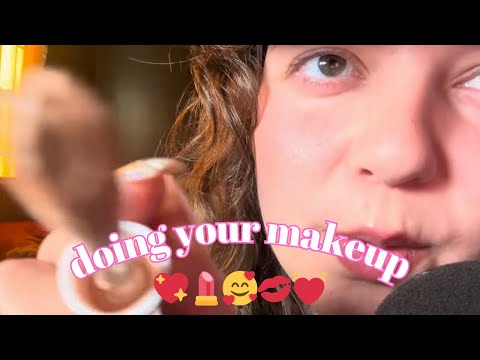 💖ASMR Fast & Aggressive Doing Your Makeup💖 personal attention, chaotic, up close