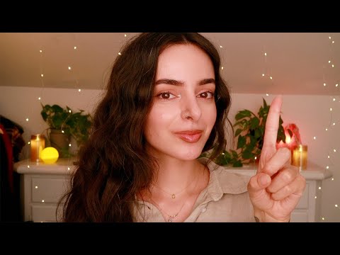 ASMR Follow My Inaudible Instructions ✨ Eyes Open & CLOSED (Lights-off Light Triggers, Tracing...)