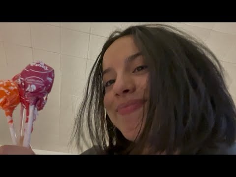 ASMR lofi trying lollipops!🍭 (my cats join)